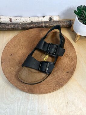 LEFT SHOE ONLY Birkenstock Milano Black Leather Sandal Single Size 38/7-7.5 N